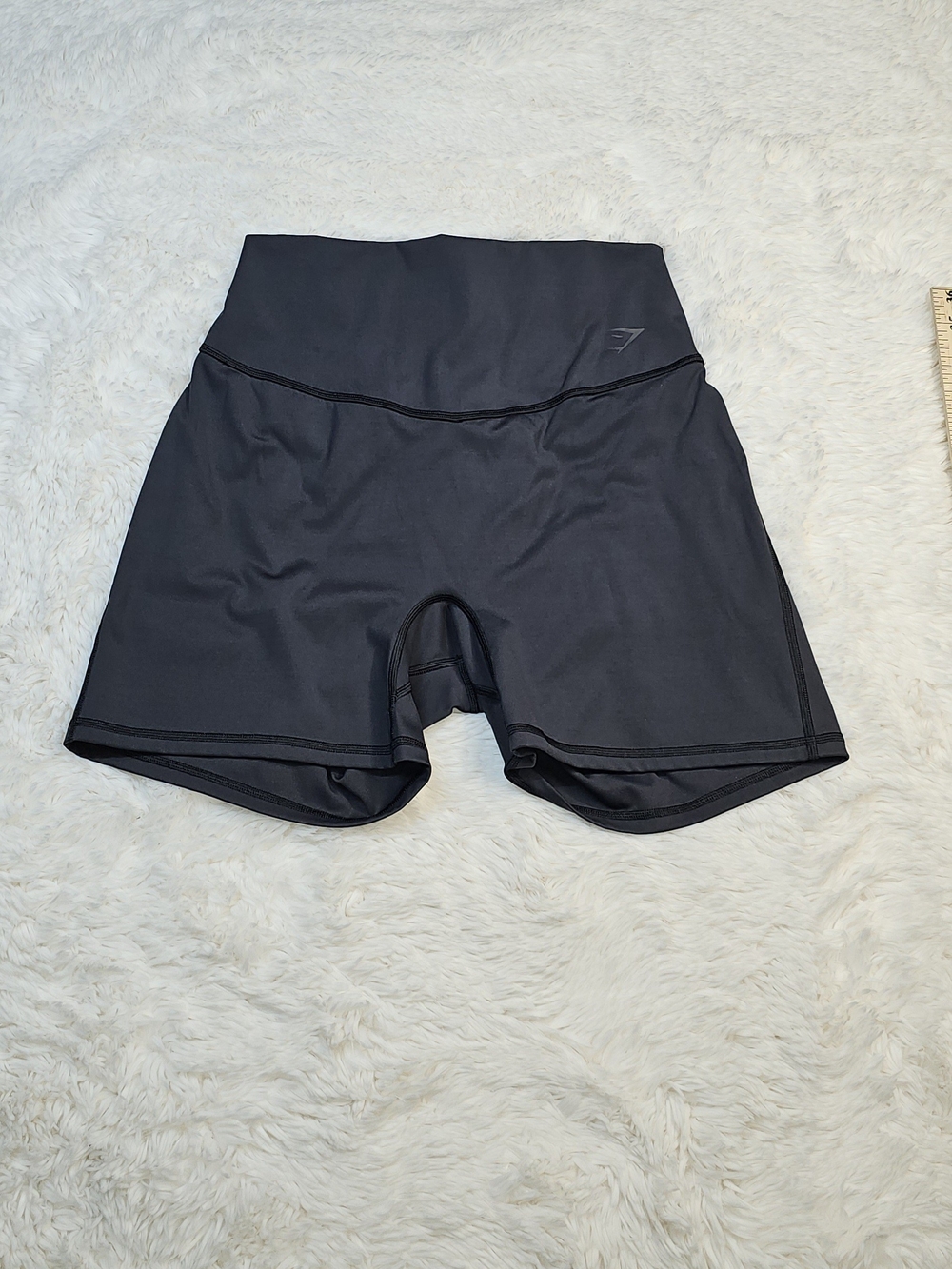 Gymshark Black Training High-Rise Booty Shorts - Size Large